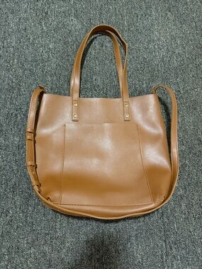 Everyday Convertible Tote in Cognac Brown